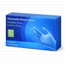 ნიტრილის სამედიცინო ხელთათმანები L - ლურჯი PULIN