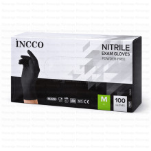 ნიტრილის სამედიცინო ხელთათმანები M - შავი INCCO