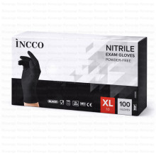 ნიტრილის სამედიცინო ხელთათმანები XL - შავი INCCO