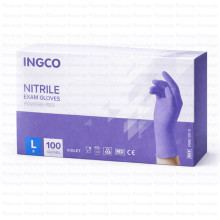 ნიტრილის სამედიცინო ხელთათმანები L - იასამნისფერი INGCO