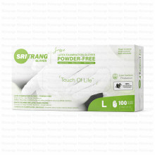 ლატექსის სამედიცინო ხელთათმანები L - თეთრი SRITRANG