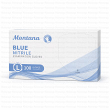 MONTANA ნიტრილის სამედიცინო ხელთათმანები ლურჯი L