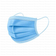 სამფენიანი ერთჯერადი საბავშვო სამედიცინო პირბადე ლურჯი 50 ცალი