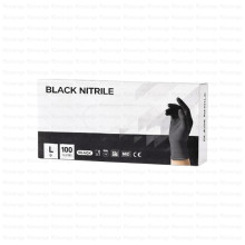 INTCO ნიტრილის სამედიცინო ხელთათმანები შავი L