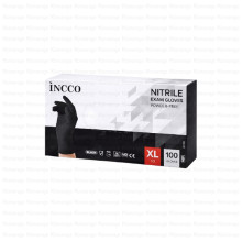 INCCO, ნიტრილის სამედიცინო ხელთათმანები, შავი, XL