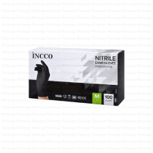 INCCO ნიტრილის სამედიცინო ხელთათმანები შავი M