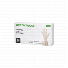 GREENTOUCH ლატექსის სამედიცინო ხელთათმანები თეთრი M