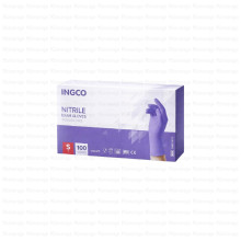 INGCO ნიტრილის სამედიცინო ხელთათმანები იასამნისფერი S