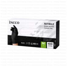 INCCO, ნიტრილის სამედიცინო ხელთათმანები, შავი, M