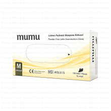 MUMU, ლატექსის სამედიცინო ხელთათმანები თეთრი M