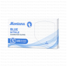 MONTANA ვინილის სამედიცინო ხელთათმანები ლურჯი S