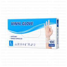 VINYL GLOVES ვინილის სამედიცინო ხელთათმანები L
